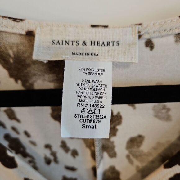 Western Brown and Cream color crop top sz S oversized S-L - Picture 3 of 8